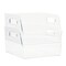 2 Pack Pantry Organizer, Clear Plastic Bins for Kitchen, Fridge & Food Storage (8.8 x 8.5 x 5.5 in)